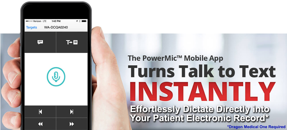 Nuance PowerMic Mobile App for iPhone and Android | Start Stop